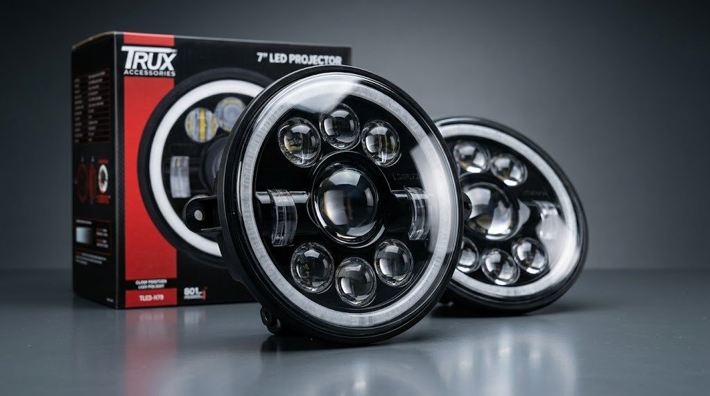 Trux 7-Inch Round LED Projector Headlight
